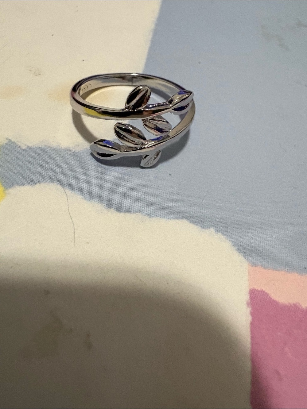 Fashion Jewelry Silver Leaf Wrap Ring - Women Jewelry